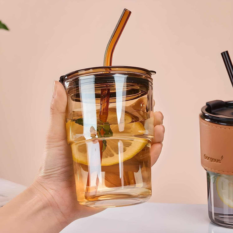 One Click glass teapot with removable strainer and infuser(500 ML)