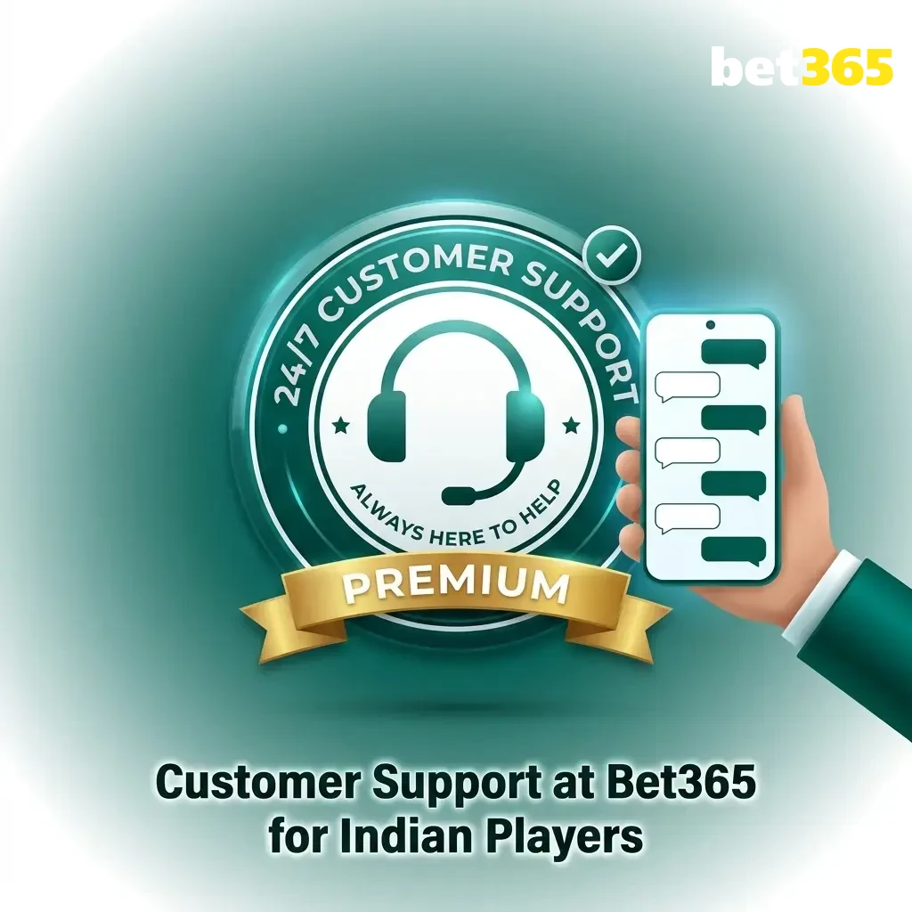 Bet365 customer support options for Indian players including live chat, email, and help centre available 24/7